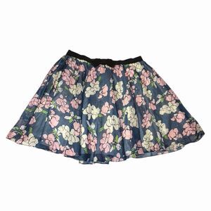 Plus Size Floral Midi Skirt 3XL Shimmery Wedding Guest Bow Waist Dreamy Twirl